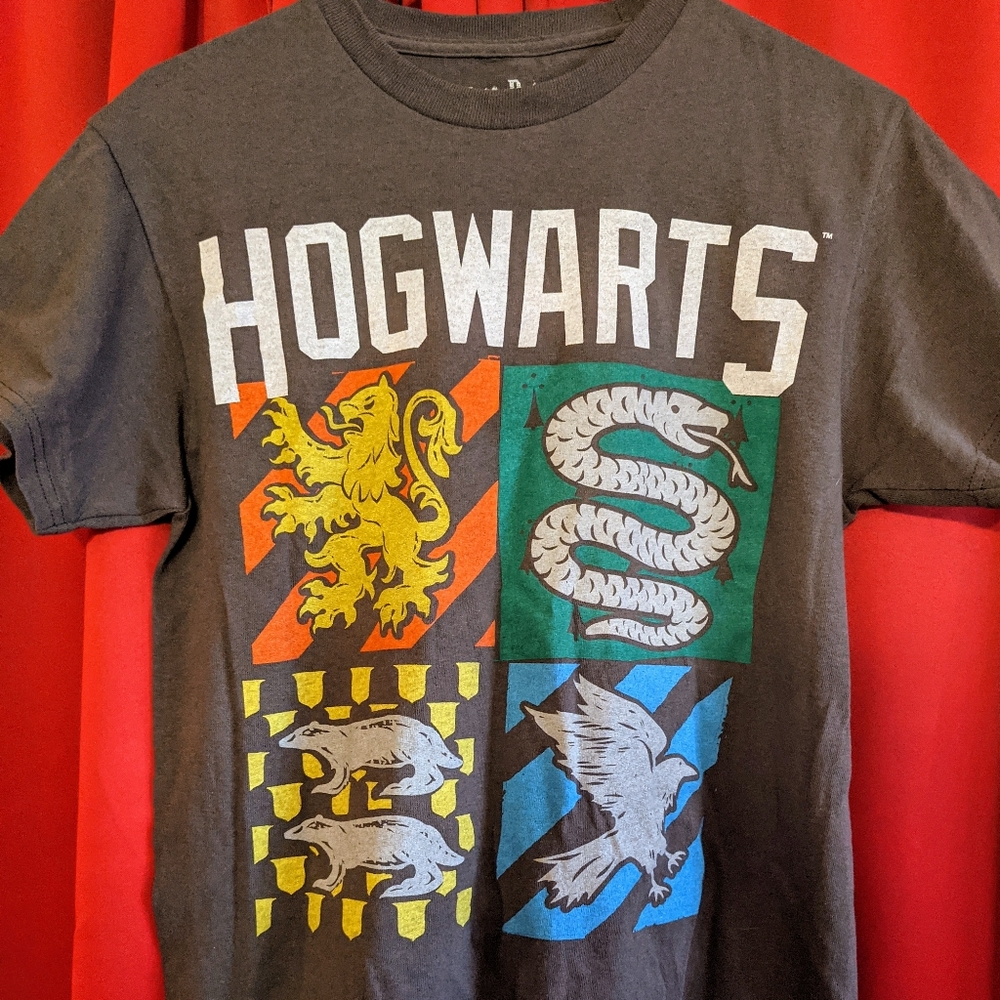 Vintage Harry Potter Hogwarts Houses XS T-Shirt